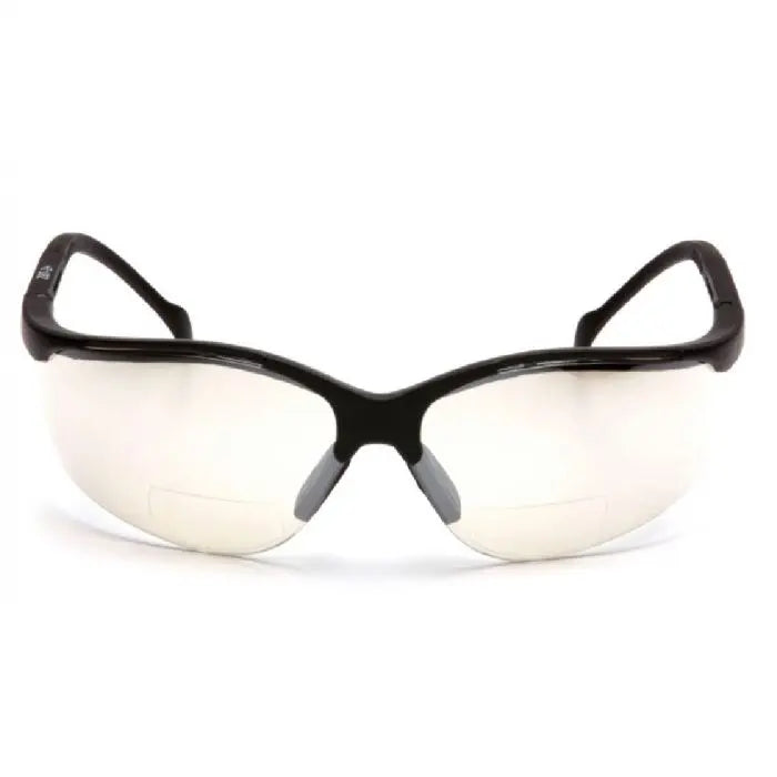Pyramex Venture II SB1880R20 Readers, Black Frame, Indoor Outdoor Mirror + 2.0 Lens, One Size, Box of 6