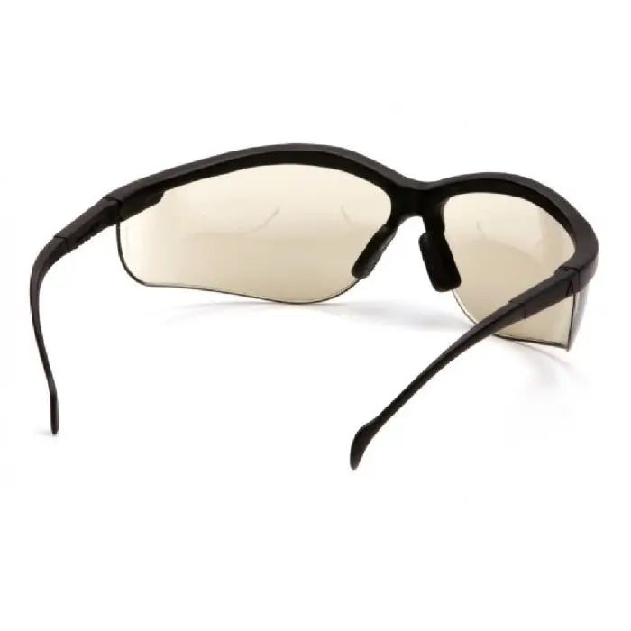 Pyramex Venture II SB1880S Safety Glasses, Black Frame, Indoor Outdoor Mirror Lens, One Size, Box of 12