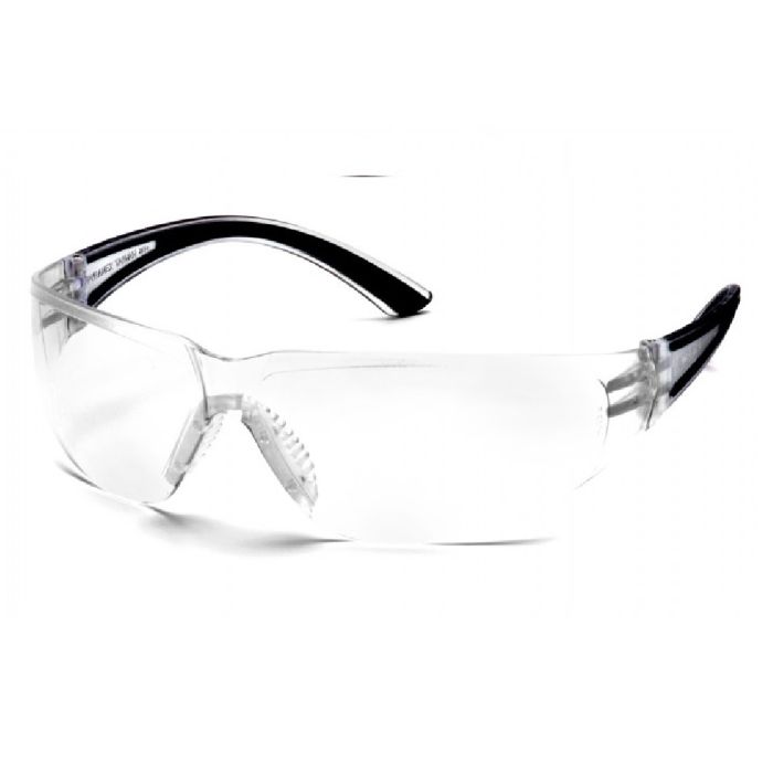 Pyramex Cortez SB3610S Safety Glasses, Clear Lens, Black Temples, One Size, Box of 12