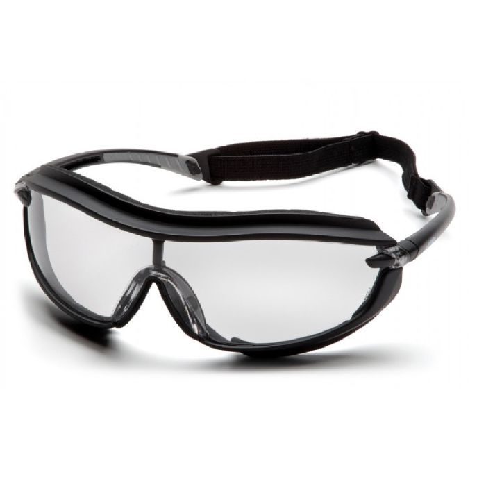 Pyramex XS3 Plus SB4610STP Safety Glasses, Clear H2X Anti Fog Lens, Black Frame, One Size, Box of 12