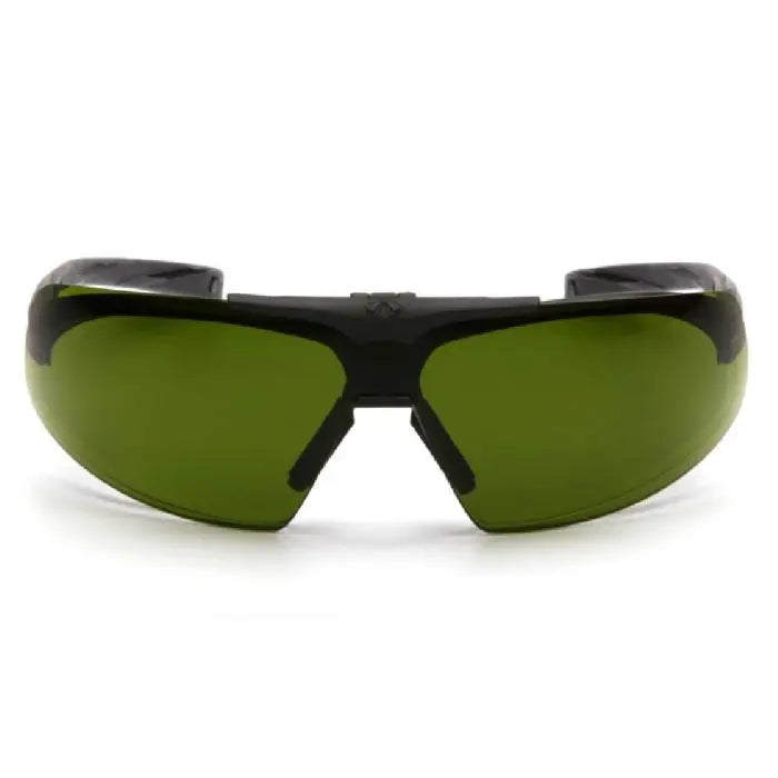 Pyramex Onix Plus SB4960STP Safety Glasses, Clear Anti Fog with 3.0 IR Filter Flip Lens, Black Frame, One Size, Box of 12