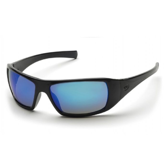 Pyramex Goliath SB5665D Safety Glasses, Ice Blue Mirror Lens, Black Frame, One Size, Box of 12