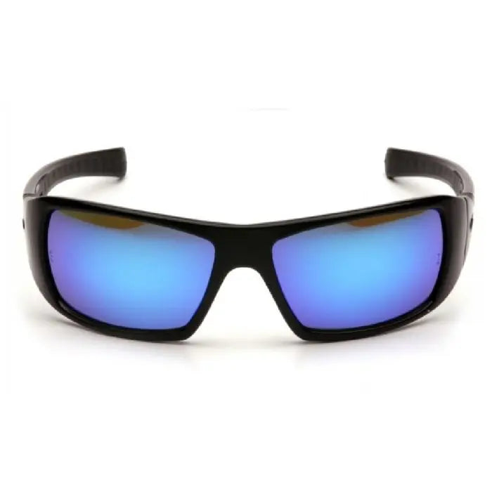 Pyramex Goliath SB5665D Safety Glasses, Ice Blue Mirror Lens, Black Frame, One Size, Box of 12