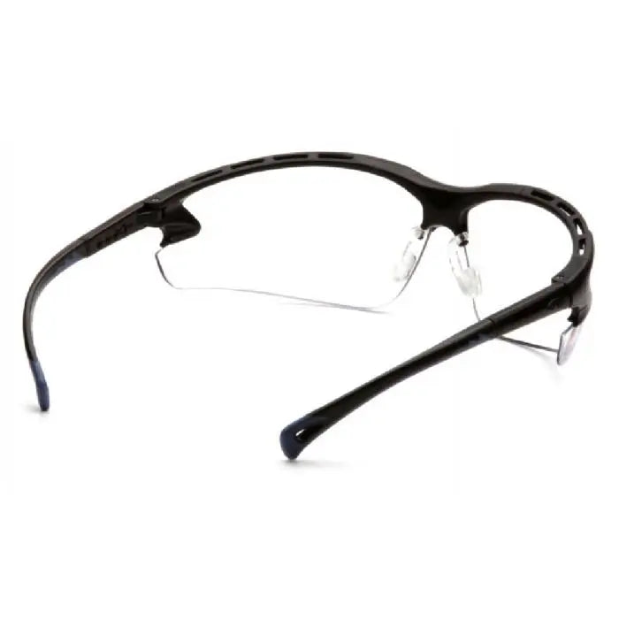 Pyramex Venture 3 SB5710DT Safety Glasses, Clear H2X Anti Fog Lens, Black Frame, One Size, Box of 12