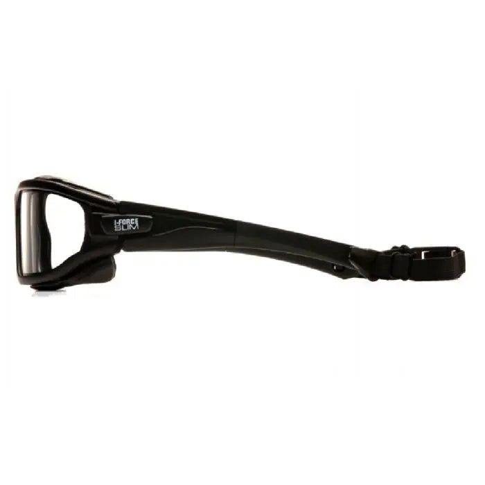 Pyramex I-Force Slim SB7010SDNT Safety Goggle, Clear Dual Pane H2X Anti Fog Lens, Black Temples and Strap, One Size, Box of 12