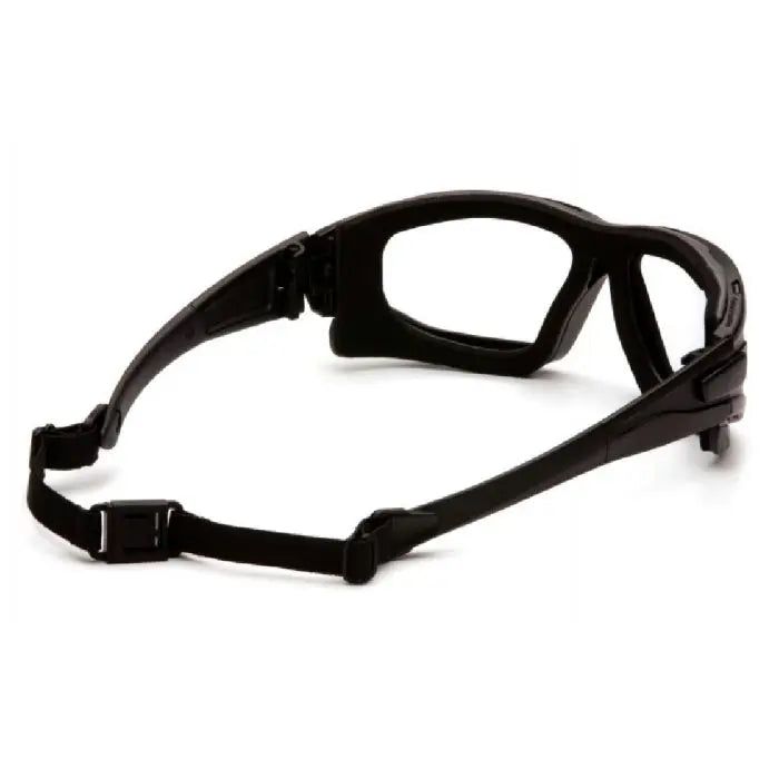 Pyramex I-Force Slim SB7010SDNT Safety Goggle, Clear Dual Pane H2X Anti Fog Lens, Black Temples and Strap, One Size, Box of 12