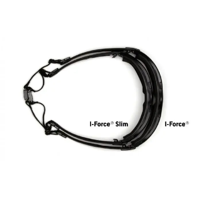 Pyramex I-Force Slim SB7010SDNT Safety Goggle, Clear Dual Pane H2X Anti Fog Lens, Black Temples and Strap, One Size, Box of 12