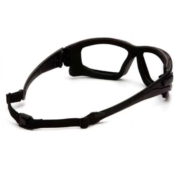 Pyramex I-Force SB7010SDT Safety Glasses, Clear Dual Pane H2X Anti Fog Lens, Black Temples and Strap, One Size, Box of 12