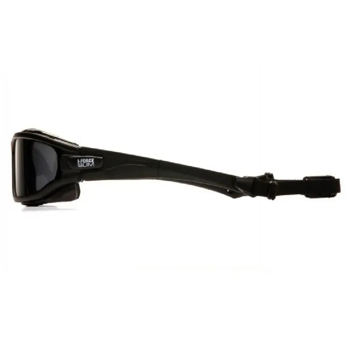 Pyramex I-Force Slim SB7020SDNT Safety Glasses, Gray Dual Pane H2X Anti Fog Lens, Black Temples and Strap, One Size, Box of 12