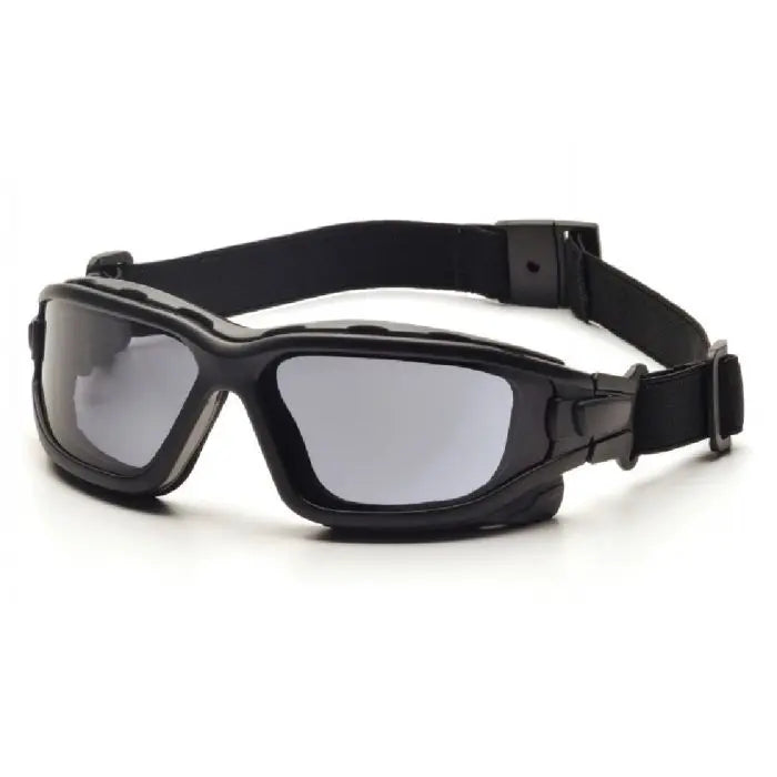 Pyramex I-Force SB7020SDT Safety Glasses, Gray Dual Pane H2X Anti Fog Lens, Black Temples and Strap, One Size, Box of 12