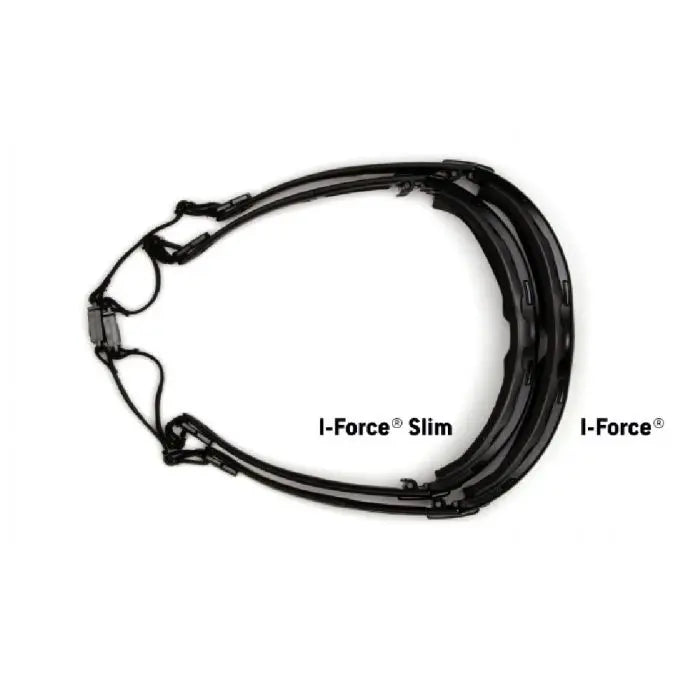 Pyramex I-Force SB7030SDT Safety Glasses, Amber Dual Pane H2X Anti Fog Lens, Black Temples and Strap, One Size, Box of 12