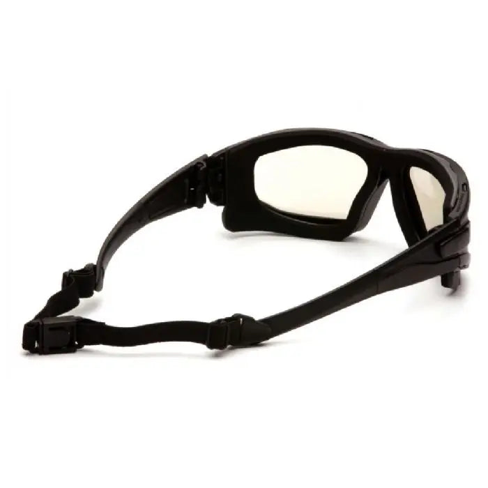 Pyramex I-Force Slim SB7080SDNT Safety Glasses, Indoor Outdoor Dual Pane Anti Fog Lens, Black Temples and Strap, One Size, Box of 12