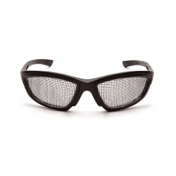Pyramex Trifecta Wire Mesh SB74WMD Safety Glasses, Black Lens and Frame, One Size, Box of 12