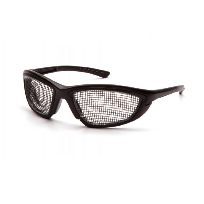 Pyramex Trifecta Punched Steel SB76WMD Safety Glasses, Black Lens and Frame, One Size, Box of 12