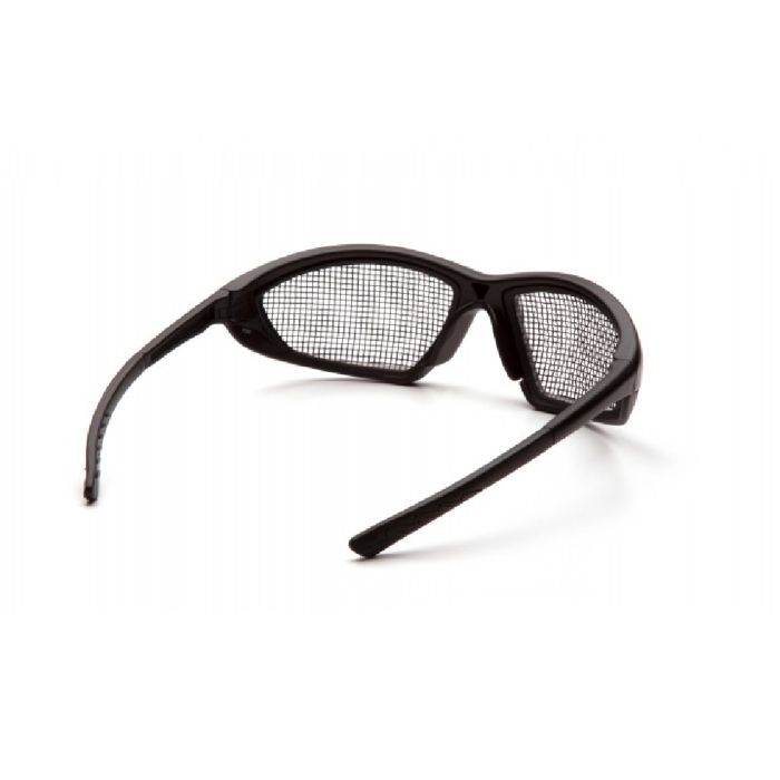 Pyramex Trifecta Punched Steel SB76WMD Safety Glasses, Black Lens and Frame, One Size, Box of 12