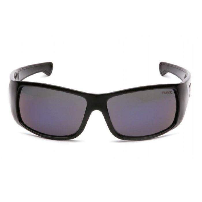 Pyramex Furix SB8575DT Safety Glasses, Blue Mirror Anti Fog Lens, Black Frame, One Size, Box of 12