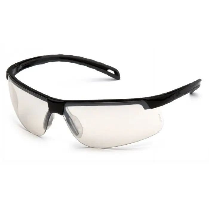 Pyramex Ever-Lite SB8680D Safety Glasses, Indoor Outdoor Mirror Lens, Black Frame, One Size, Box of 12
