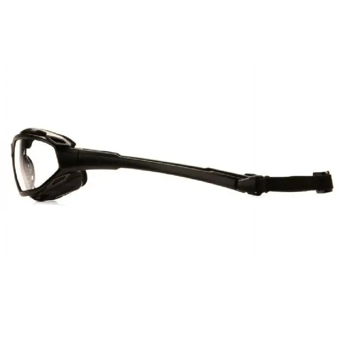 Pyramex Highlander Plus SBG5010DT Safety Glasses, Clear H2X Anti Fog Lens, Black and Gray Frame, One Size, Box of 12