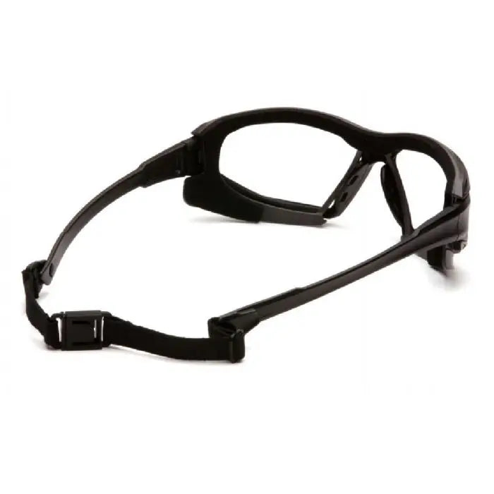 Pyramex Highlander Plus SBG5010DT Safety Glasses, Clear H2X Anti Fog Lens, Black and Gray Frame, One Size, Box of 12