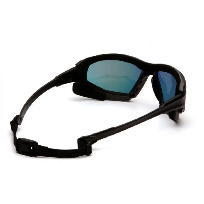 Pyramex Highlander Plus SBG5055DT Safety Glasses, Sky Red Mirror Anti Fog Lens, Black and Gray Frame, One Size, Box of 12