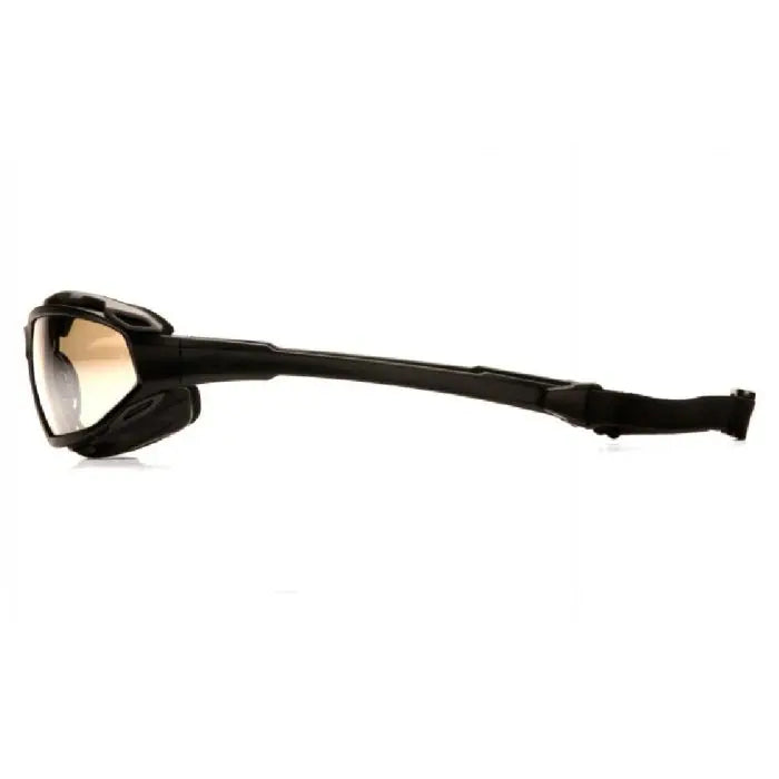 Pyramex Highlander Plus SBG5080DT Safety Glasses, Indoor Outdoor Mirror Anti Fog Lens, Black and Gray Frame, One Size, Box of 12