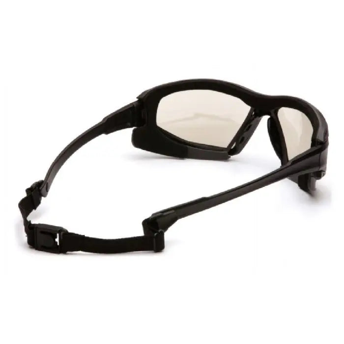 Pyramex Highlander Plus SBG5080DT Safety Glasses, Indoor Outdoor Mirror Anti Fog Lens, Black and Gray Frame, One Size, Box of 12