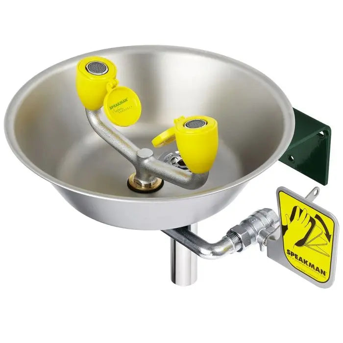 Speakman Traditional Series SE-582 Wall Mounted Eyewash with Stainless Steel Bowl