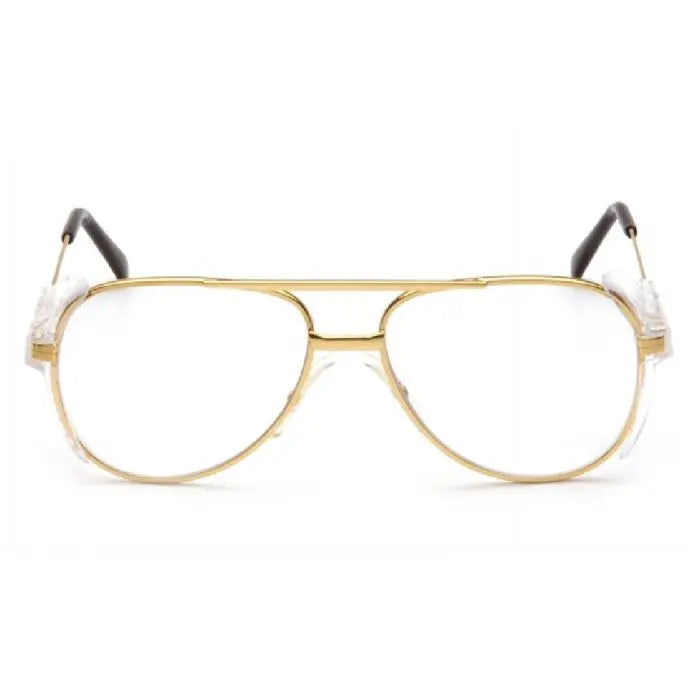 Pyramex Pathfinder SG310A Safety Glasses, Clear Lens, Gold Metal Frame, One Size, Box of 12