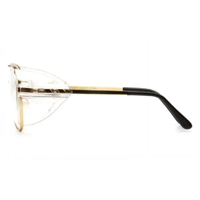 Pyramex Pathfinder SG310A Safety Glasses, Clear Lens, Gold Metal Frame, One Size, Box of 12