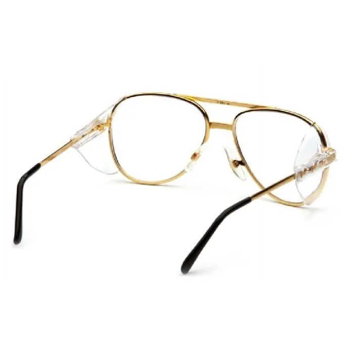 Pyramex Pathfinder SG310A Safety Glasses, Clear Lens, Gold Metal Frame, One Size, Box of 12