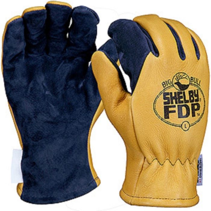 Shelby 5280G Big Bull Fire Glove, Gauntlet Cuff, Pack of 6