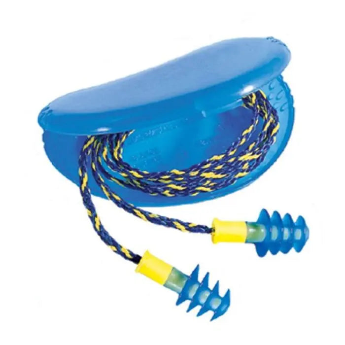 Honeywell Howard Leight Fusion FUS30-HP Corded Earplug, Blue, Regular, Box of 100 Pairs