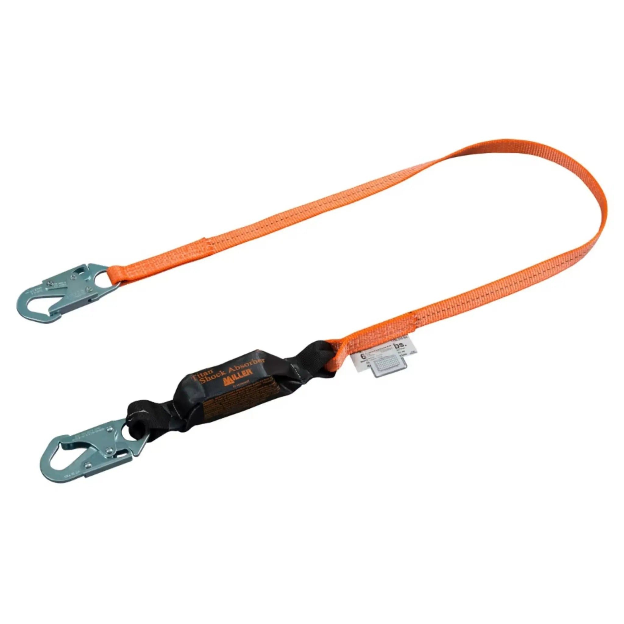 Honeywell Miller T6122-Z7/6FTAF Titan II 6ft. Double Leg Pack-Type Shock-Absorbing Lanyard w/Locking Rebar Hooks-Main