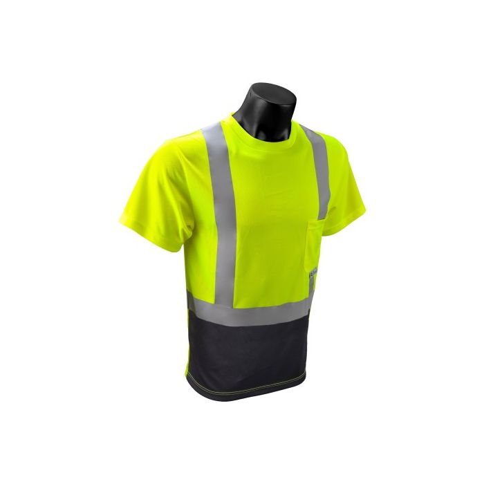 Radians Radwear ST11B Type R Class 2 High Visibility T-Shirt with Max-Dri Moisture Wicking Mesh, Hi-Vis Green, 1 Each