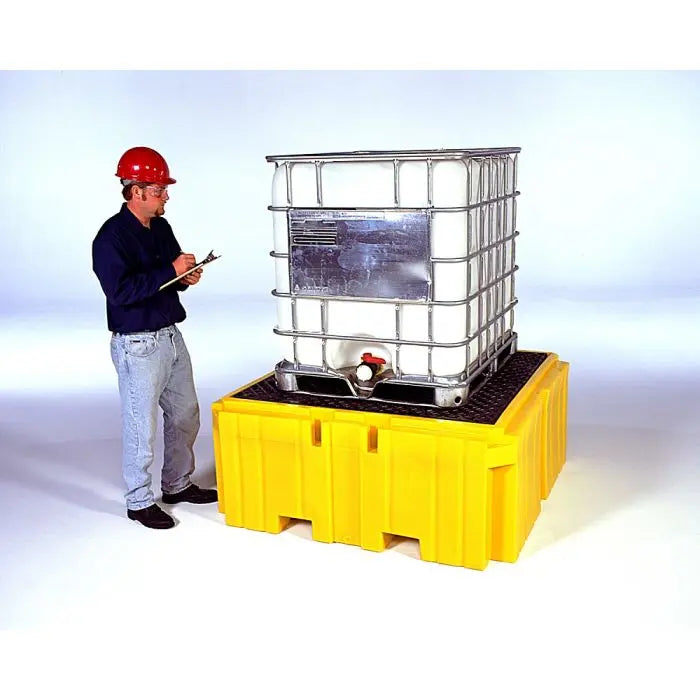 UltraTech 1157 IBC Spill Pallet Plus Without Drain, Yellow, One Size, 1 Each