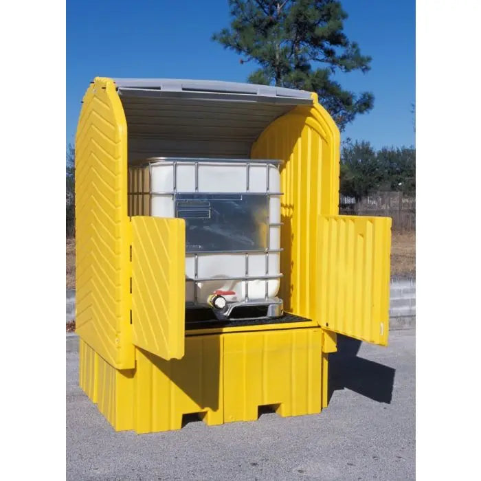 UltraTech 1161 IBC Hard Top Spill Pallet with Drain, Yellow, One Size, 1 Each