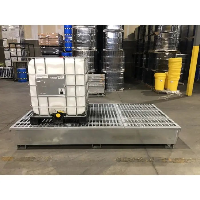 UltraTech 1183 Twin IBC Spill Pallet Steel Model, Silver, One Size, 1 Each