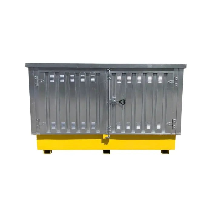 UltraTech 1186 Twin IBC Hard Top Steel Model, Yellow/Silver, One Size, 1 Each