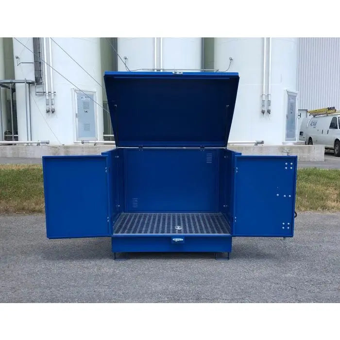 UltraTech 1187 Hard Top S4 Steel Spill Pallet, Blue, One Size, 1 Each