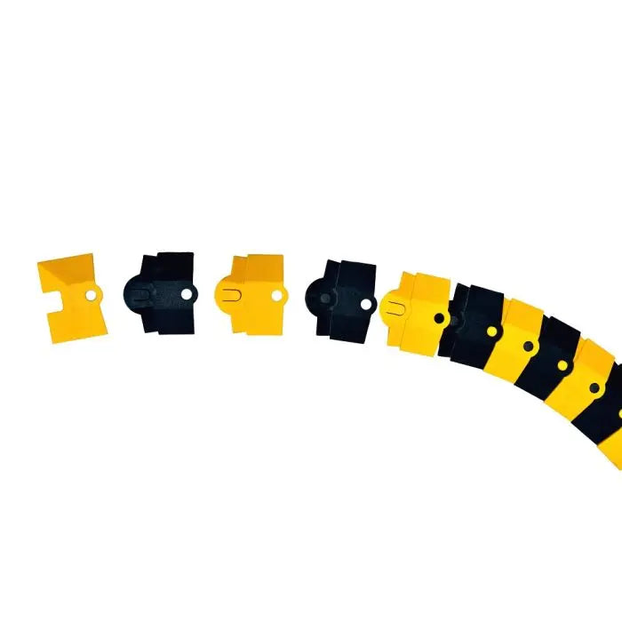 UltraTech 1800 Sidewinder Cable Protection System with Endcaps, Black/Yellow, Small, 1 Each
