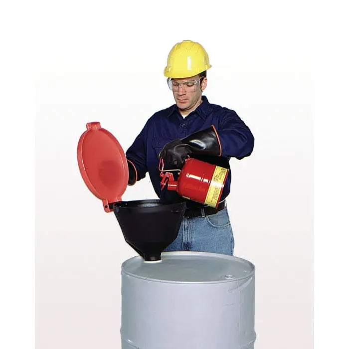 UltraTech 651 Burp-Free Ultra-Drum Funnel, Black/Red, Standard, 1 Each