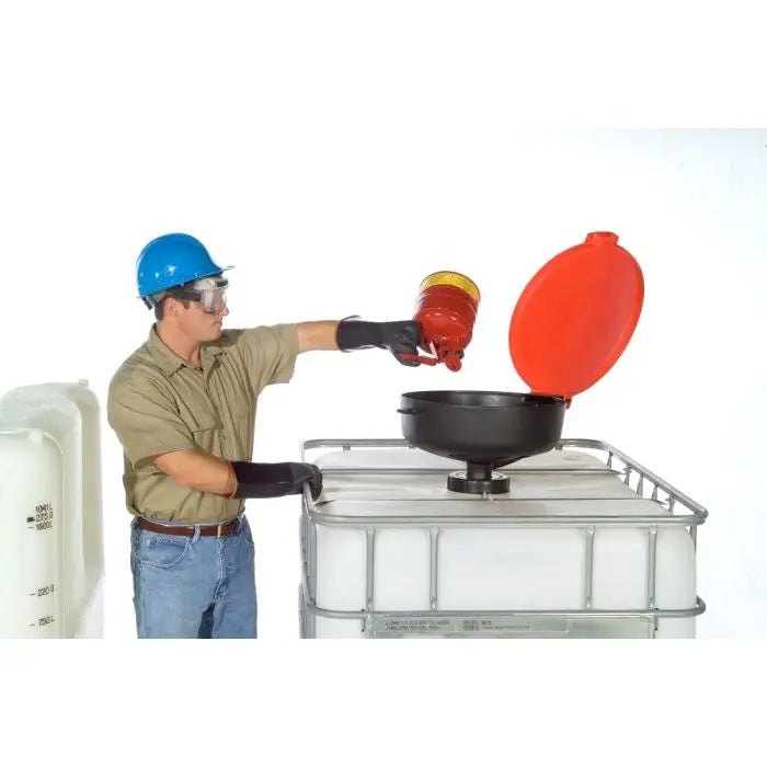 UltraTech 656 Burp-Free Ultra-Drum Funnel, Black/Red, Large, 1 Each