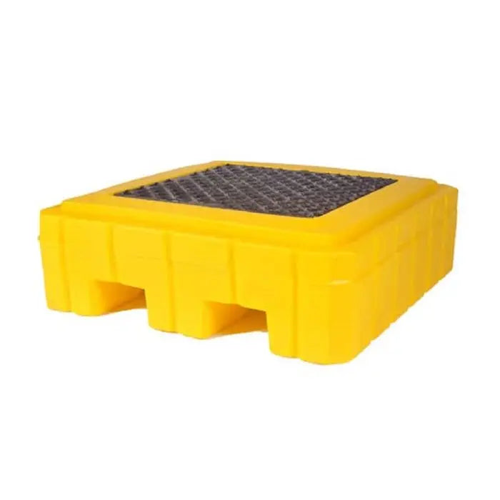UltraTech 9607 P1 Plus Model Spill Pallet - With Drain, Yellow, 1-Drum, 1 Each
