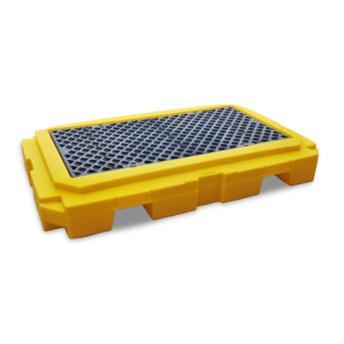 UltraTech 9610 P2 Plus Model Spill Pallet - Without Drain, Yellow, 2-Drum, 1 Each