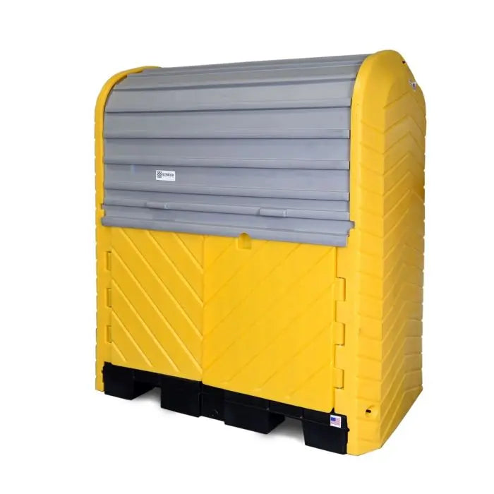 UltraTech 9613 Hard Top P2 Plus Model Spill Pallet - With Drain, Yellow, 2-Drum, 1 Each