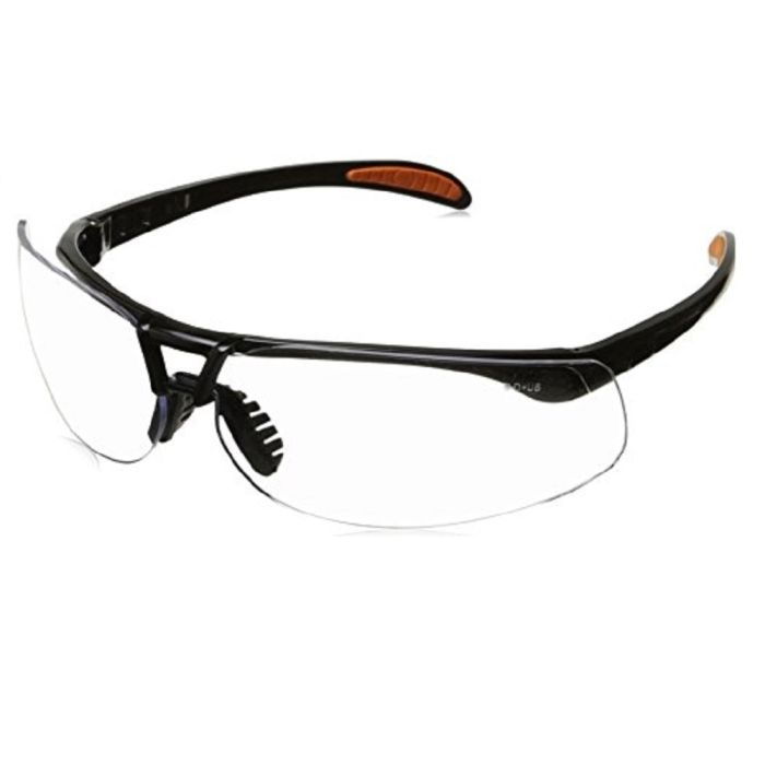 Honeywell Uvex S4200HS Protege Safety Glasses, Black Frame, Clear Lens, Hydroshield Anti Fog Lens Coating, 1 Each