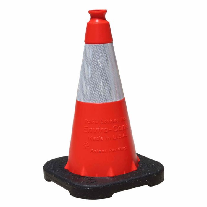 Enviro-Cone 18" Traffic Cone with 6" Refelctive Collar, Orange