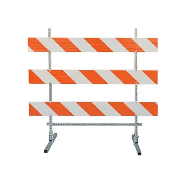 VizCon 56006-FHIP2 Type III Economy Barricade with 6FT Phoenix Rails, Flex HI Prismatic Sheeting Both Sides