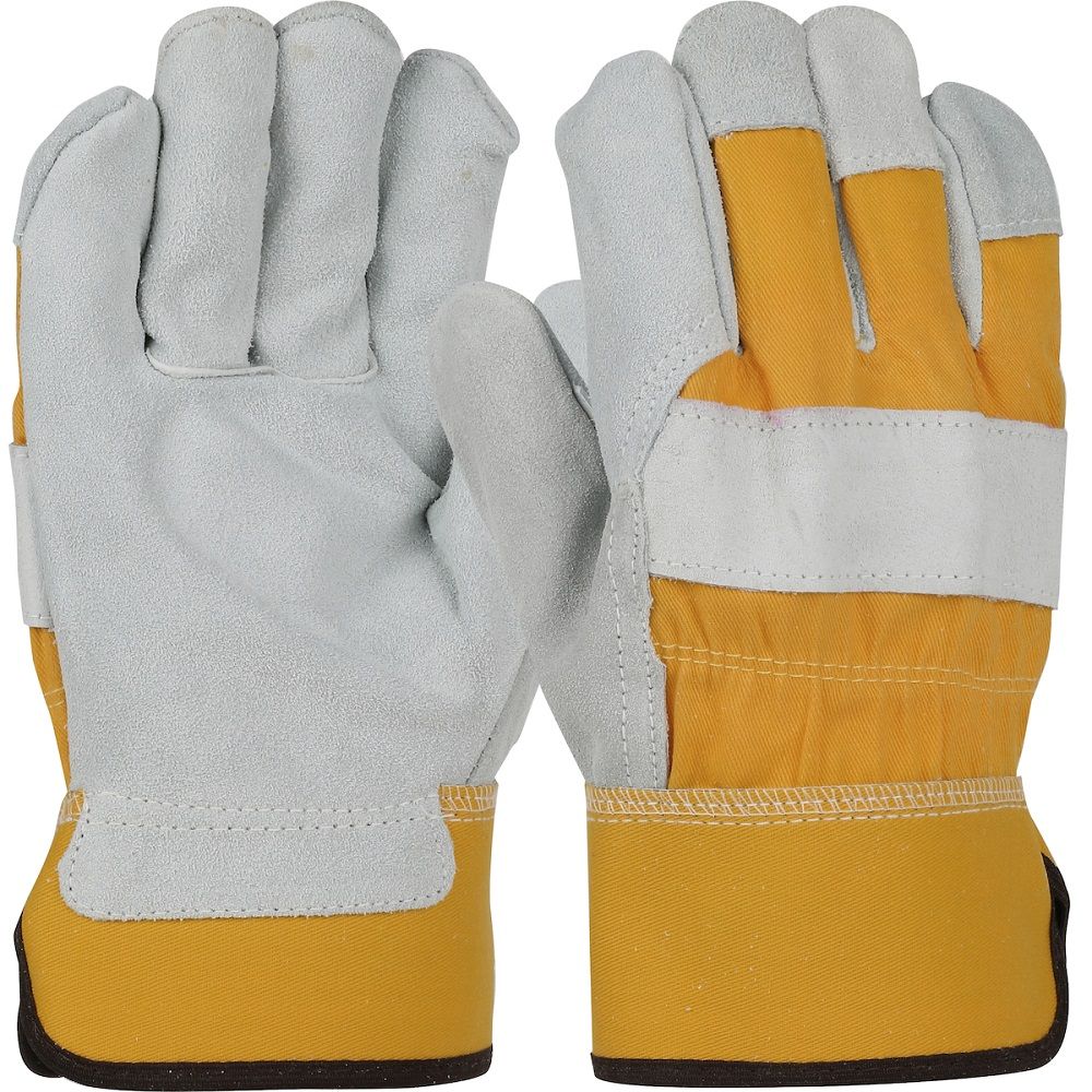 PIP West Chester 500Y Premium Split Cowhide Palm Rubberized Cuff Gloves, Gold, Box of 12