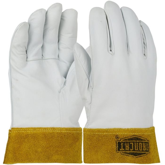 PIP Ironcat 6140 Premium Top Grain Kidskin Leather Tig Glove with Kevlar Stitching, Natural, Pack of 6